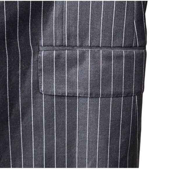 Daniel Cremieux Collection Dillards Vintage Black Pinstripe 3 Button Blazer 41R - Picture 6 of 11